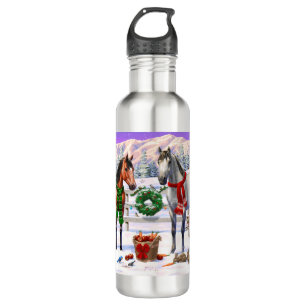 Christmas Horses in Snow 710 Ml Water Bottle