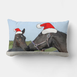 Christmas Horses Lumbar Cushion