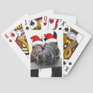 Christmas Horses Playing Cards