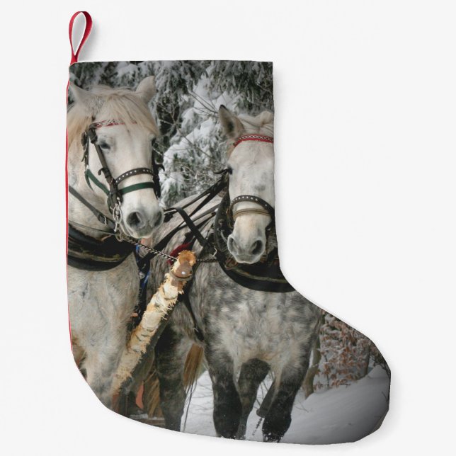 Christmas Horses Small Christmas Stocking (Front)