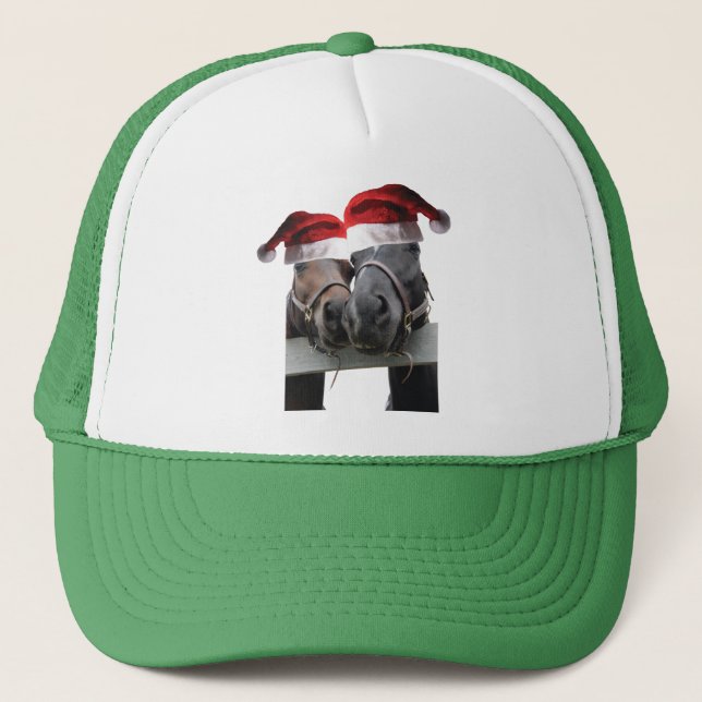 Christmas Horses Trucker Hat (Front)