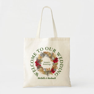 Christmas Hospitality Welcome to our Wedding Tote Bag