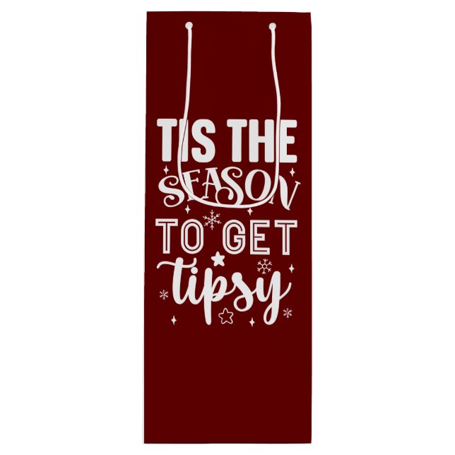 Christmas Hostess Gift Wine Gift Bag (Front)