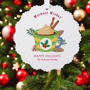 Christmas Hot Chocolate Cup Xmas Tree Decoration Card