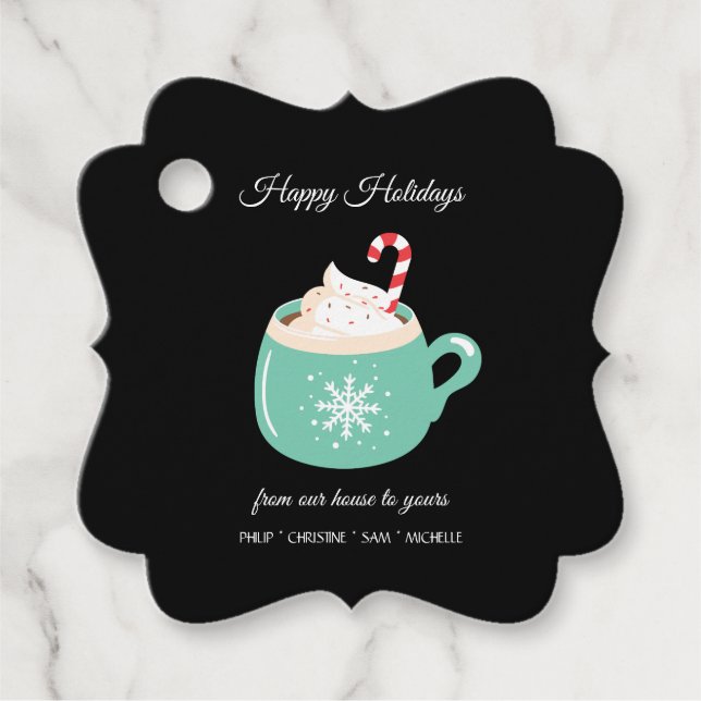 Christmas Hot Chocolate Favour Tags (Front)