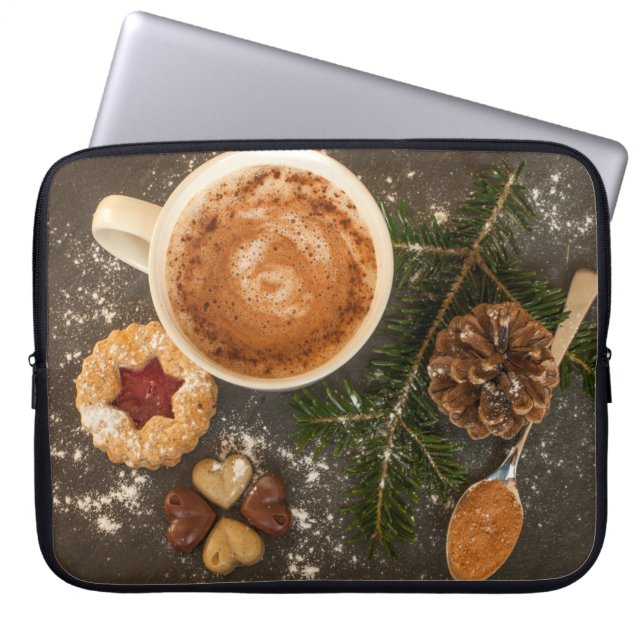 Christmas Hot Chocolate Laptop Sleeve (Front)