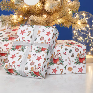 Christmas Hot Chocolate Mug with Sweets Wrapping Paper