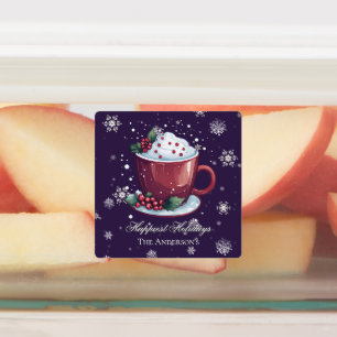 Christmas Hot Chocolate Personalised Purple Baking