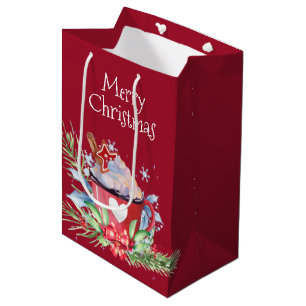 Christmas Hot Cocoa and Pine Medium Gift Bag