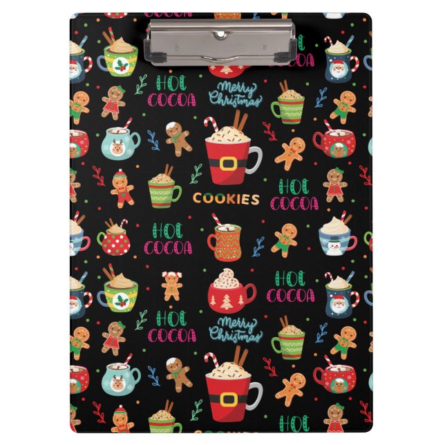 Christmas hot Cocoa, Ginger Cookies   Clipboard (Front)