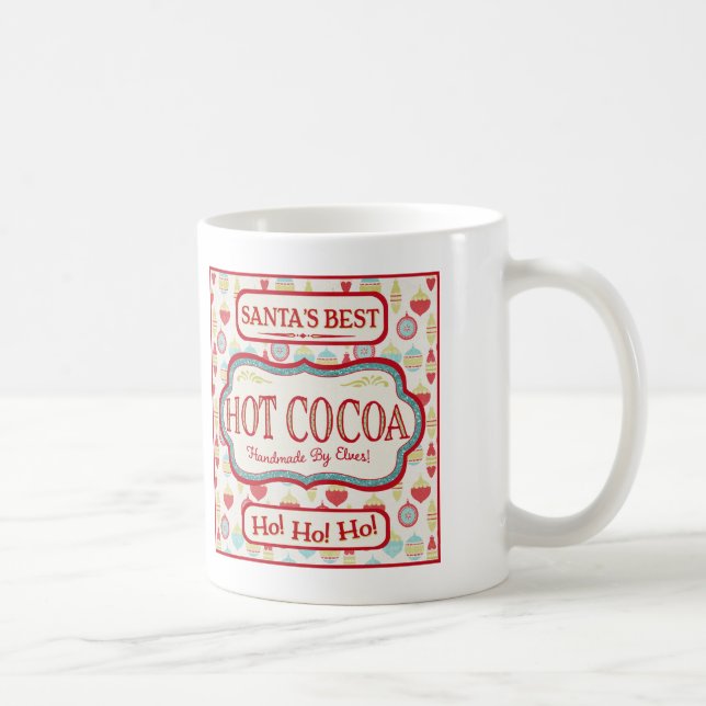 Christmas Hot Cocoa Mug Santa's Best Vintage Style (Right)