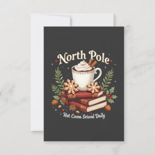 Christmas Hot Cocoa North Pole Lover Cosy Holiday Thank You Card