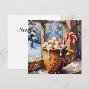 Christmas Hot Cocoa with Roasted Marshmallows  Holiday Card