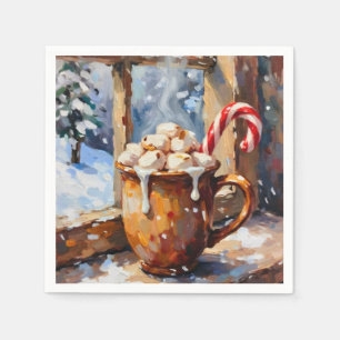 Christmas Hot Cocoa with Roasted Marshmallows Napkin