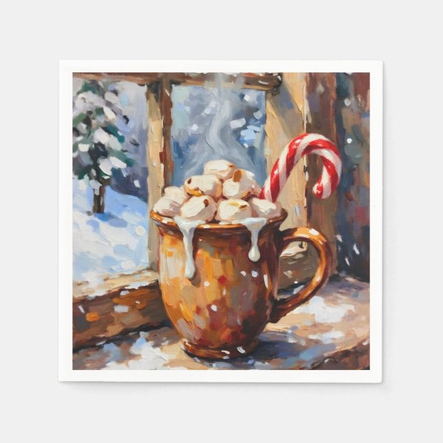Christmas Hot Cocoa with Roasted Marshmallows  Napkin (Front)