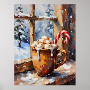 Christmas Hot Cocoa with Roasted Marshmallows Poster