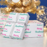 Christmas Hot Pink Green Merry Christmas Wrapping Paper<br><div class="desc">This is a modern Christmas deisgn in trending hot pink and green. It has the message "Merry Christmas" in stylish typography script. design, perfect for your Xmas gift wrap this holiday season. If you want to change it up you can easily change the holiday message by using the personalise this...</div>