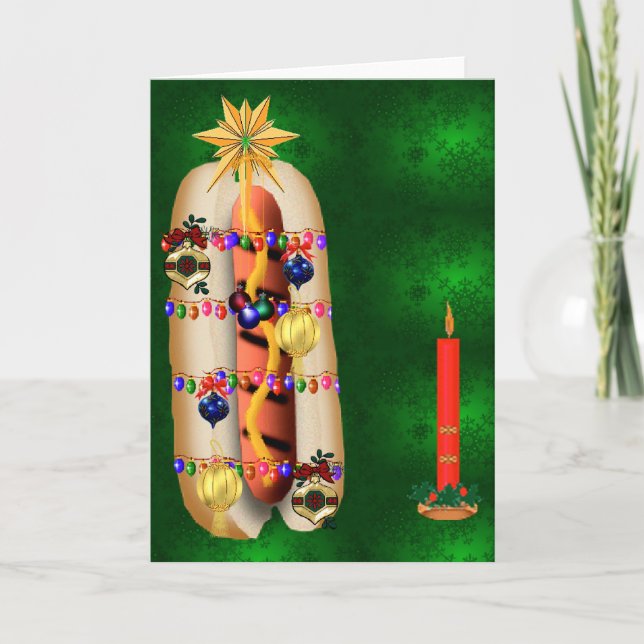 Christmas Hotdog Holiday Card (Front)