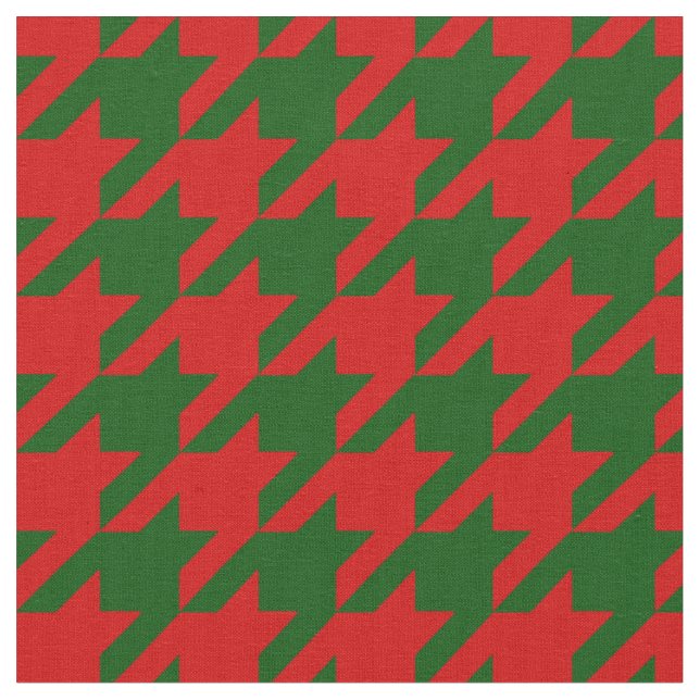 christmas houndstooth fabric (Close Up)
