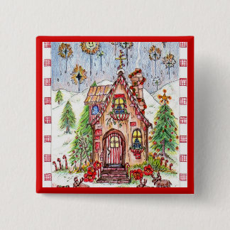 Christmas house button