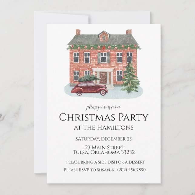 Christmas House Classic Invitation (Front)