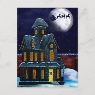 Christmas House Holiday Folk Art GIFT Card
