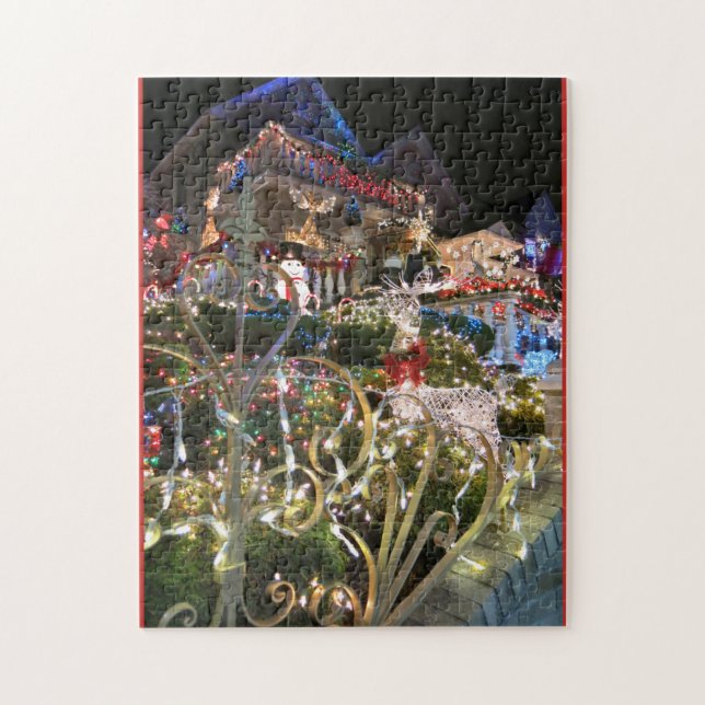 Christmas House Lights in Brooklyn Dyker Heights Jigsaw Puzzle (Vertical)