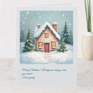 Christmas house. Merry Christmas! Holiday Card