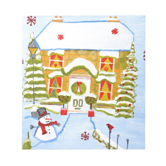 Christmas House Notepad (Front)