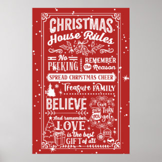 Christmas House Rules  Poster