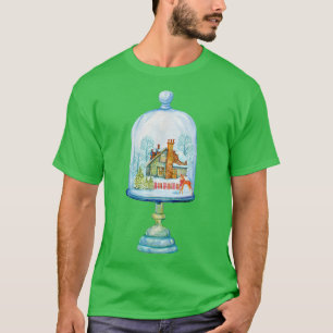 Christmas House Snowglobe Deer Xmas Animal Lovers T-Shirt