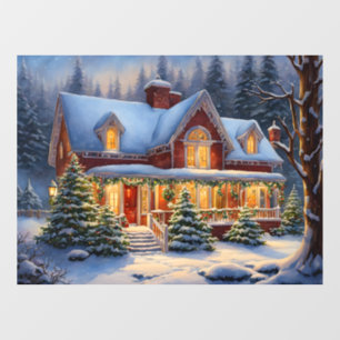 Christmas House Window Cling