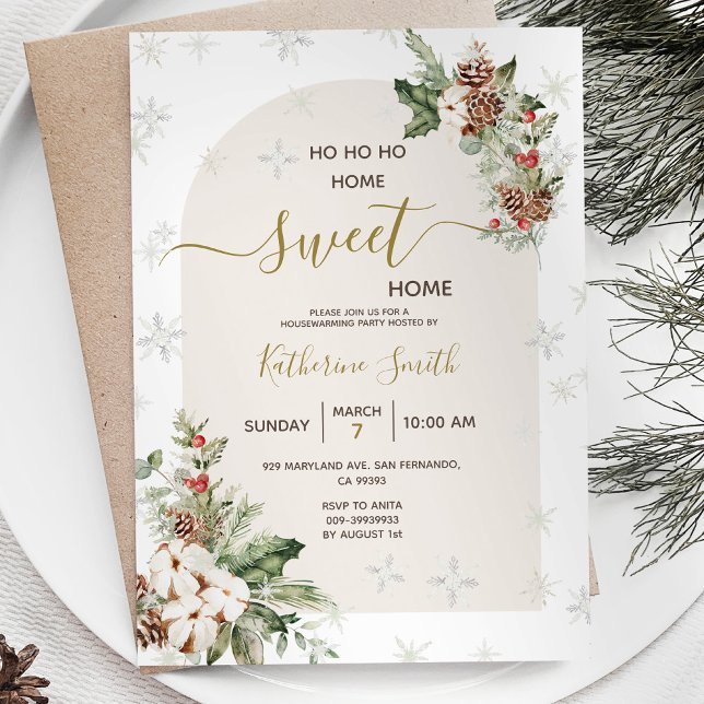 Christmas Housewarming Party Home Sweet Home Invitation (Creator Uploaded)