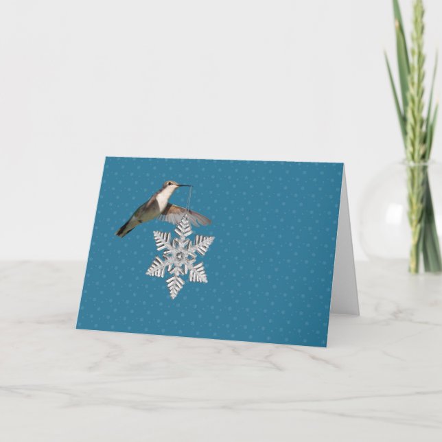 Christmas Hummingbird Holiday Card (Front)