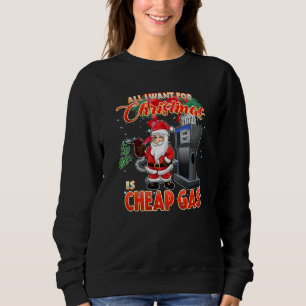 Christmas Humor 2022 Santa Claus Meme Gas Price  Sweatshirt