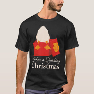 Christmas Humour funny cute Duck in red box T-Shirt