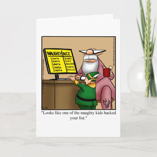 Christmas Humour Greeting Card (Front)