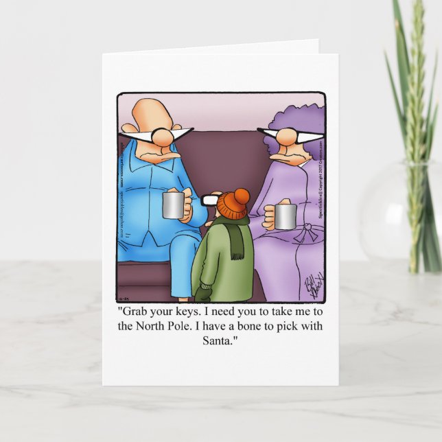 Christmas Humour Greeting Card (Front)