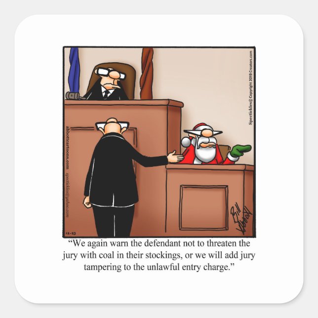 Christmas Humour Holiday Stickers (Front)