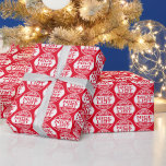 Christmas Humour | Santa's Official Nice List Funn Wrapping Paper<br><div class="desc">Somebody made the nice list this year. Show off Santa's official seal of approval with comical holiday wrapping paper. Wrap their gifts up with Santa's official seal of approval! With a bright and classic red and white theme and Santa's stamp of their confirmed nice list status, this funny holiday wrapping...</div>
