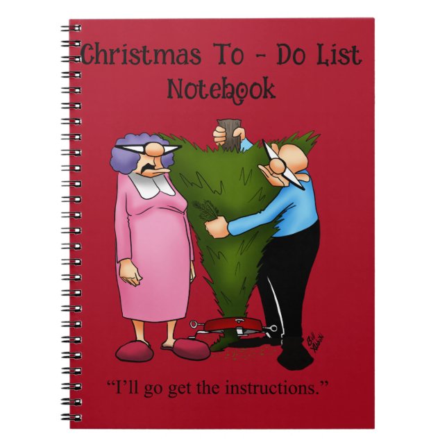 Christmas Humour To - Do Notebook Gift (Front)