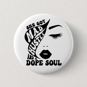 Christmas Hustle Design for Empowering Women Gift 6 Cm Round Badge