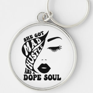 Christmas Hustle Design for Empowering Women Gift Key Ring