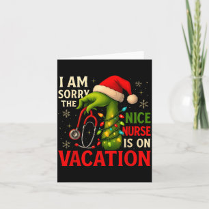 Christmas I Am Sorry The Niche Nurse Santa Hat Med Card
