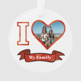 Christmas I Love My Family Personalised Photo Ornament