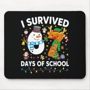 Christmas I Survived 67 Days Of School Funny Meme Mouse Pad