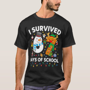 Christmas I Survived 67 Days Of School Funny Meme T-Shirt
