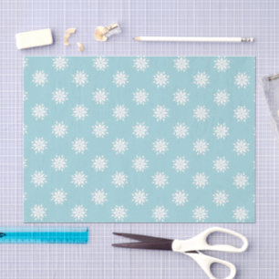 Christmas ice blue and white with snowflakes tissue paper
