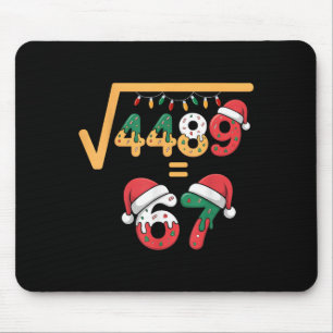 Christmas Ice Cream Drip Meme Slang Square Root 44 Mouse Pad