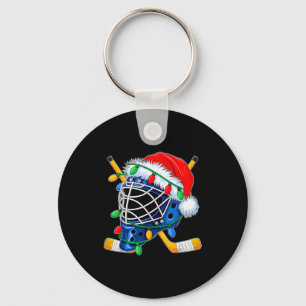 Christmas Ice Hockey Helmet Santa Xmas Men Boys Ki Key Ring